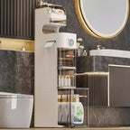 Meuble de salle de bains étroit, meuble de rangement compact à 7 niveaux avec organisateurs étanches, porte-boîte à mouchoirs et roulettes, idéal pour la salle de bains, la cuisine et la buanderie