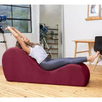 Elegantní lenoška Avana na jógu - vyrobeno v USA - skvělá na protahování, relaxaci, cvičení a další aktivity, 60D x 18W x 26H palců, světle šedá