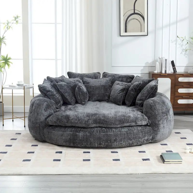 Confortável sofá-cama duplo Loaf, sofá-cama extragrande com apoios de braços