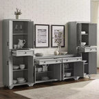 Set da 3 pezzi Tara di credenza e dispensa effetto usurato - Crosley