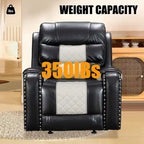 Fauteuil inclinable grand format en similicuir, design américain, pour le salon