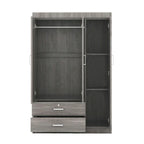 Guarda-roupa com 3 portas e 2 gavetas