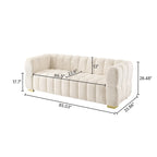 85 modernes Waffelstoff-Sofa, komfortables Freizeitsofa