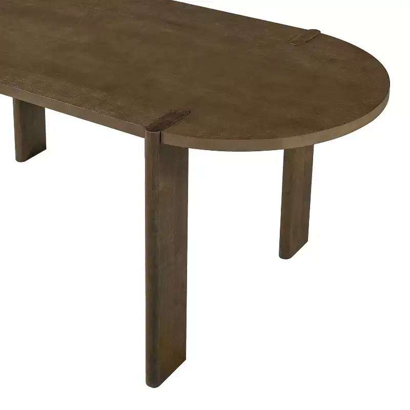 Set da pranzo ovale da 7 pezzi per 6 persone, grande tavolo da cucina familiare da 71", con 6 sedie da pranzo imbottite, noce - Christopher Knight Home