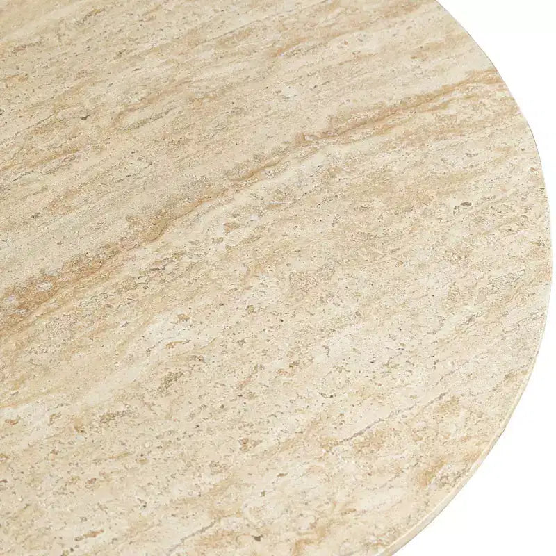Kulatý konferenční stolek LeisureMod Lunexa  podstavcový akcentní stolek z fiberstonu pro použití v interiéru i exteriéru, sochařský design s protiskluzovými nožkami