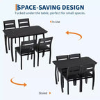 Ensemble table et chaises de cuisine à structure métallique en 5 pièces, avec design chanfreiné