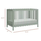 Babyletto Swell 4-in-1 umbaubares Kinderbett mit Umbausatz zum Kleinkinderbett