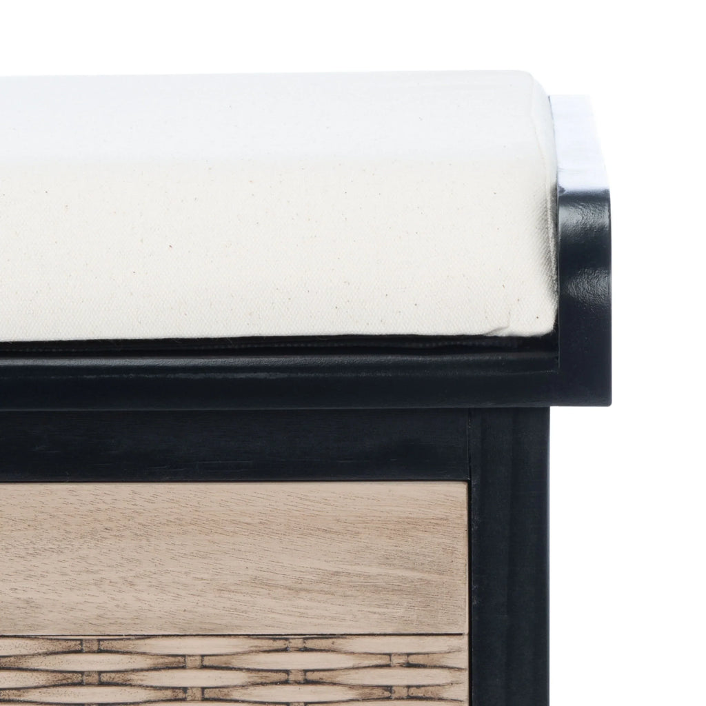 Úložná lavice SAFAVIEH Fiorello se 3 zásuvkami a polstrováním - 47.3 W x 15 L x 19 H - 47Wx15Dx19H