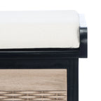 Úložná lavice SAFAVIEH Fiorello se 3 zásuvkami a polstrováním - 47.3 W x 15 L x 19 H - 47Wx15Dx19H