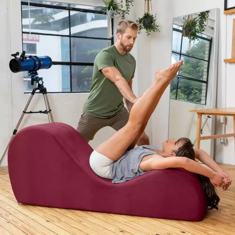 Elegantní lenoška Avana na jógu - vyrobeno v USA - skvělá na protahování, relaxaci, cvičení a další aktivity, 60D x 18W x 26H palců, světle šedá