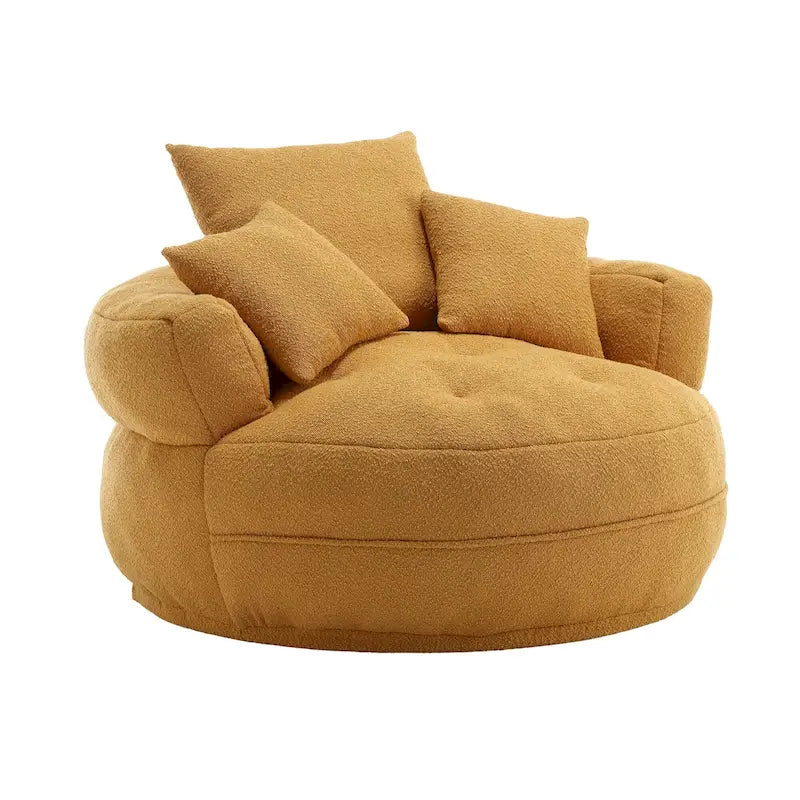 Runder Lazy-Sofa-Sessel -C Weiß/Blau/Grau/Gelb/Orange/Rosarot/Marineblau/Grün, Einzel- und Zweisitzer