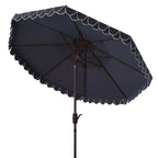 Parasol extérieur SAFAVIEH Kjerstin avec volant, 9 pieds, double toit