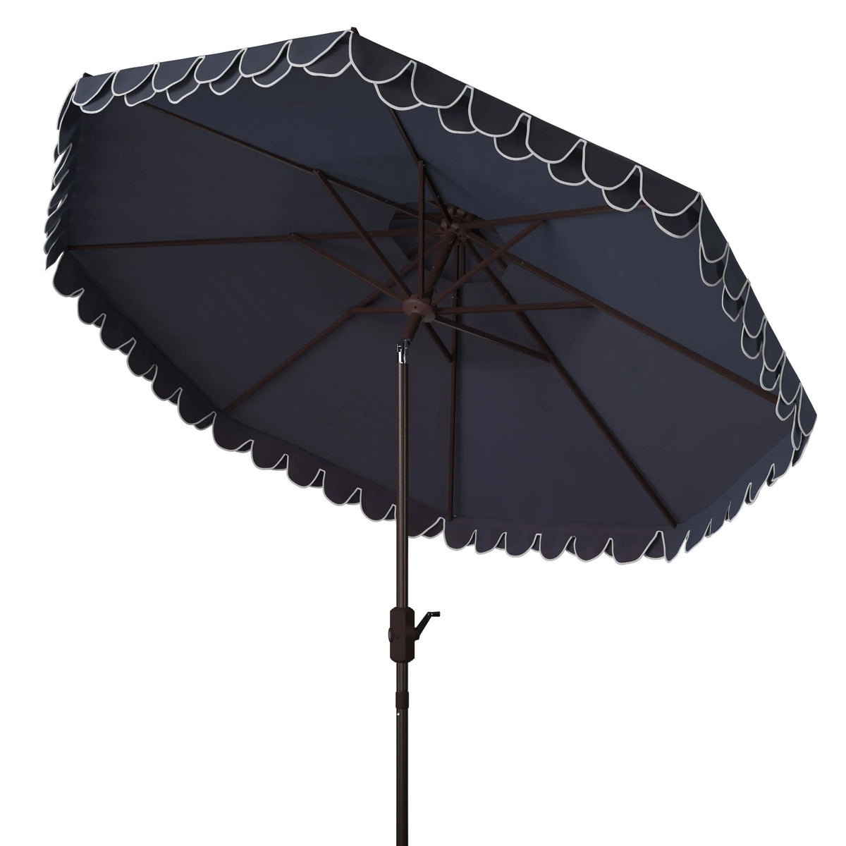 Parasol extérieur SAFAVIEH Kjerstin avec volant, 9 pieds, double toit