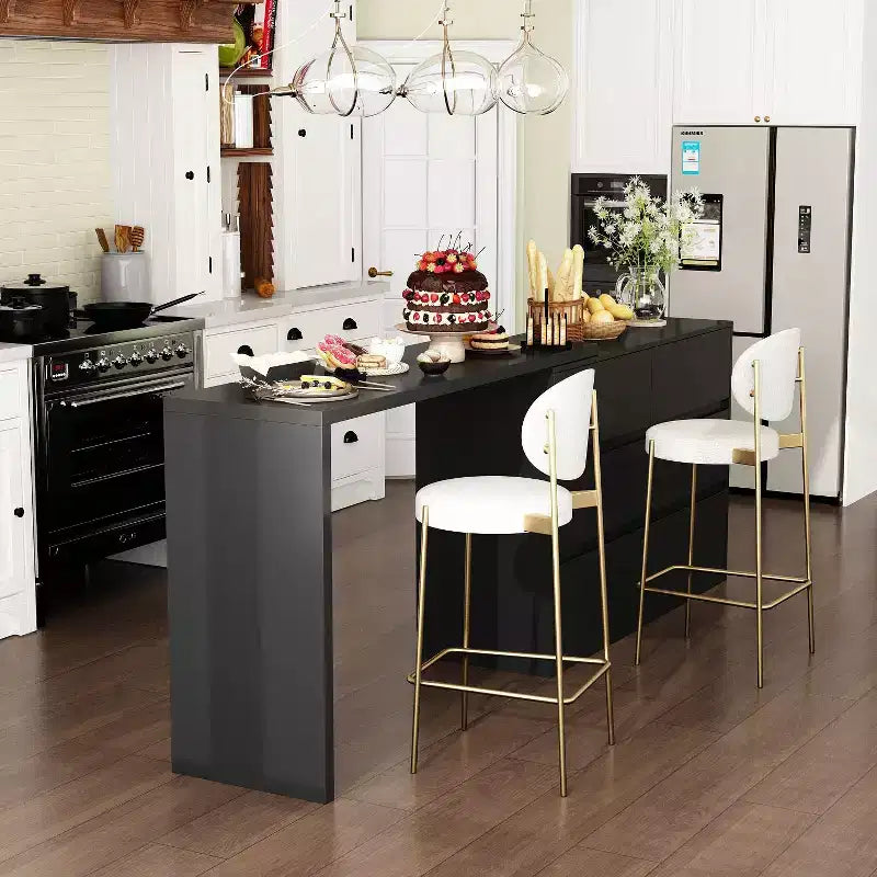 Drehbares/ausziehbares Smart-Buffet-Sideboard mit 6 Schubladen, verlängerter Tischplatte, rutschfester Matte, drehbarem Esstisch und Kücheninsel-Speisekammer