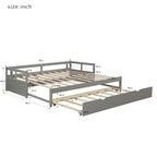 Letto da giorno allungabile con letto estraibile, letto da giorno in legno con letto estraibile