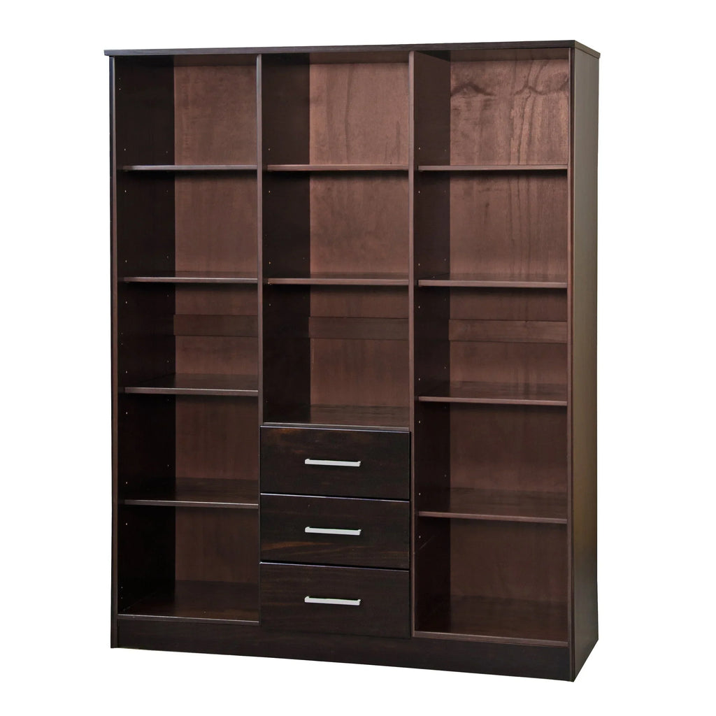 Guarda-roupa Cosmo Palace Imports com 3 portas, 100% madeira maciça, com portas de madeira maciça ou espelhadas