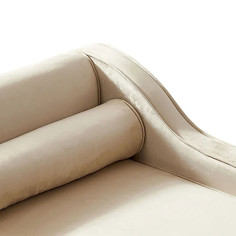 Elegante französische Chaiselongue mit Samtbezug, Stauraum und Kissen