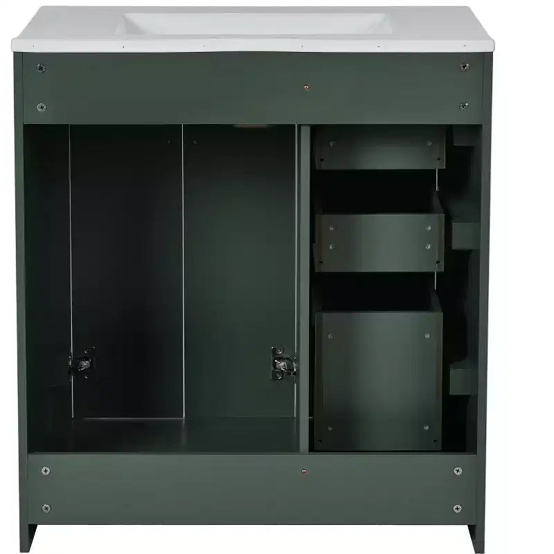 Badkamermeubel voor enkele wastafel van 30 met kast en 3 laden - zwart / blauw / groen / indigo / wit