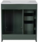 Badkamermeubel voor enkele wastafel van 30 met kast en 3 laden - zwart / blauw / groen / indigo / wit