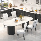 Conjunto de 2/4/6/8 cadeiras de jantar modernas, cadeiras de cozinha estofadas com almofada espessa para sala de jantar