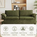 Dyonery 86 Cloud Loveseat-Sofa mit tiefer Sitzfläche und breiten Armlehnenkissen, stabilem Rahmen und atmungsaktivem ergonomischem Design