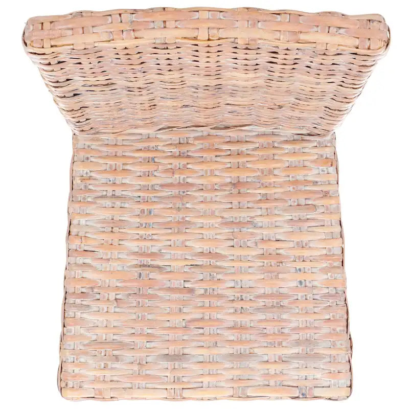 Conjunto de 2 cadeiras de jantar em vime natural 19W x 22D x 41H, estilo boho costeiro