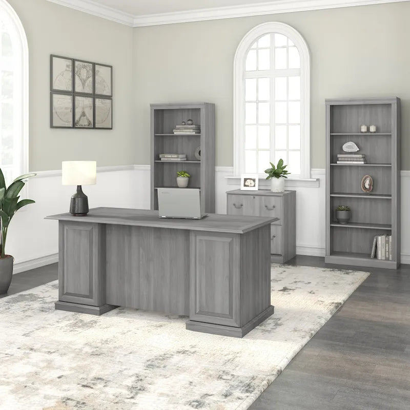 Bush Furniture Saratoga directiebureau met laden en opbergruimte