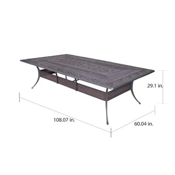 13dílná jídelní souprava Manasquan z gunmetal hliníku od Havenside Home