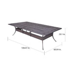 13dílná jídelní souprava Manasquan z gunmetal hliníku od Havenside Home