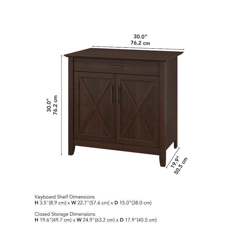 Sekretářský stůl Key West s úložnou skříňkou od Bush Furniture