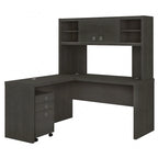 Echo L-vormig bureau met opzetkast en laden