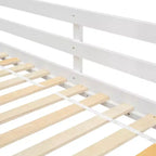 Cama alta de tamanho Twin em forma de casa, cama alta de madeira tipo casinha com escada e barreiras de proteção para crianças