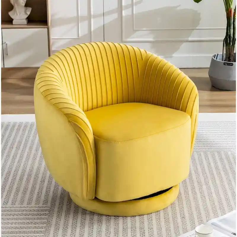 Kleiner Milvo-Drehsessel mit Samtbezug