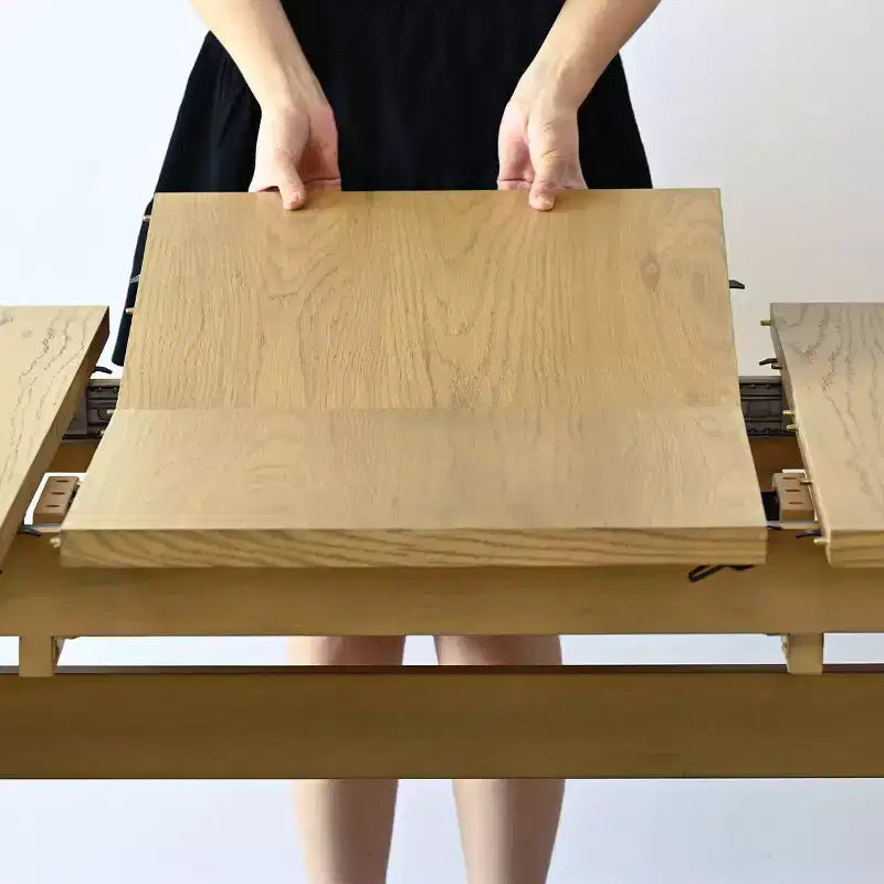 Ensemble de salle à manger de 7 pièces, table à tréteaux extensible de 78 à 96 po avec chaises rembourrées et pieds en bois massif – Panipeachy