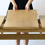 Ensemble de salle à manger de 7 pièces, table à tréteaux extensible de 78 à 96 po avec chaises rembourrées et pieds en bois massif – Panipeachy