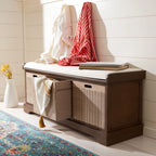Úložná lavice SAFAVIEH Fiorello se 3 zásuvkami a polstrováním - 47.3 W x 15 L x 19 H - 47Wx15Dx19H