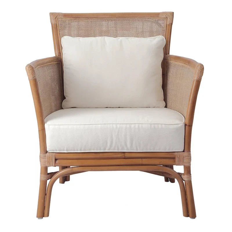Poltrona decorativa in rattan Tatum