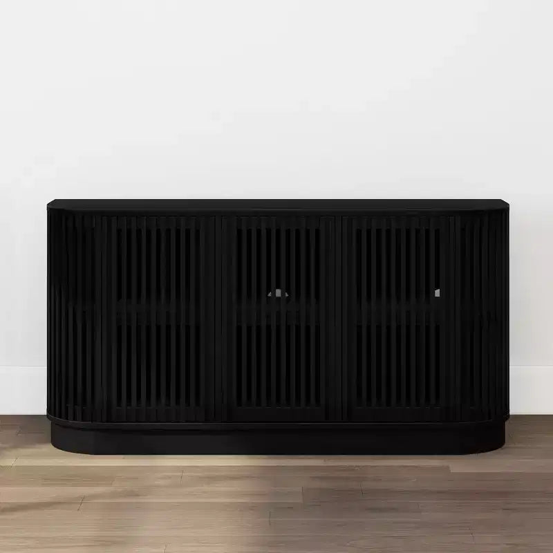 Credenza Plank+Beam Contour in legno massello con 3 ante, mobile TV da 59 pollici per il soggiorno