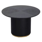 Christopher Knight Home Shankar moderne ronde eettafelset met 5 delen en stoelen met bekleding van rubberhout