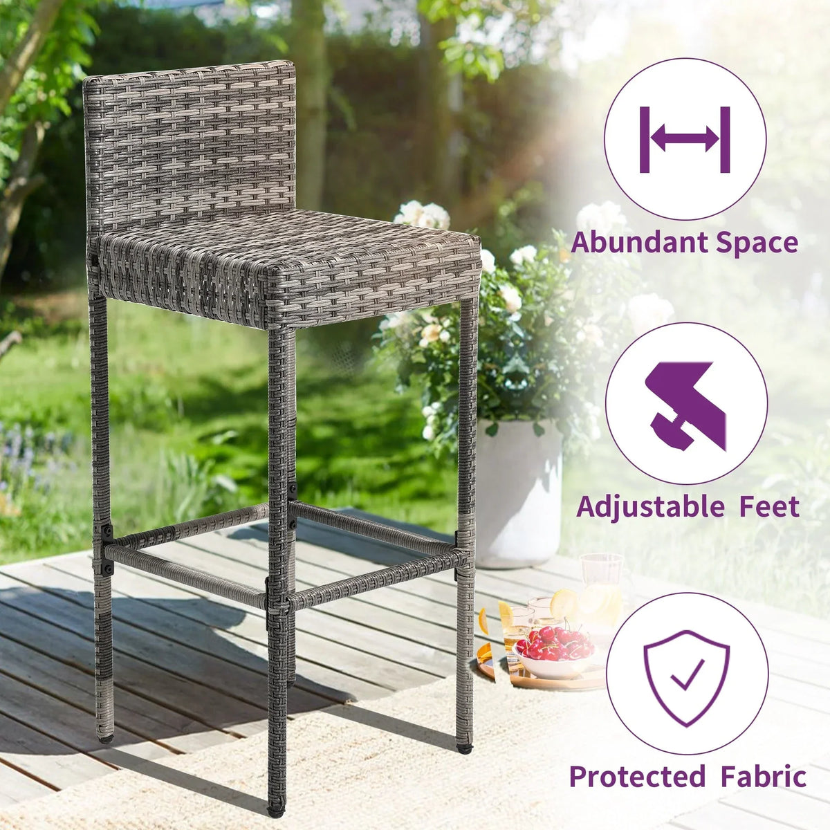 Moasis 5-teiliges Outdoor-Möbelset aus Rattan – 5-teilig