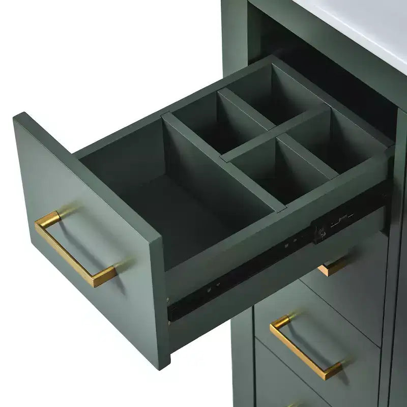 Badkamermeubel voor enkele wastafel van 30 met kast en 3 laden - zwart / blauw / groen / indigo / wit