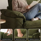 Dyonery 86 Cloud Loveseat-Sofa mit tiefer Sitzfläche und breiten Armlehnenkissen, stabilem Rahmen und atmungsaktivem ergonomischem Design