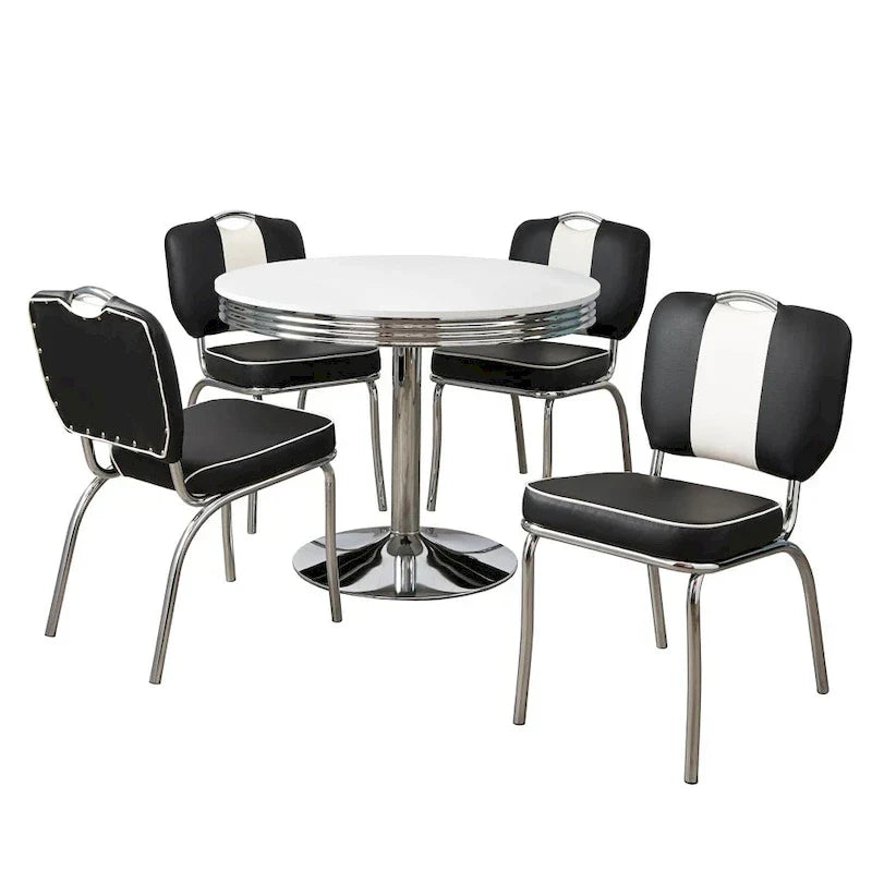 Simple Living Raleigh Retro-5-teiliges Esszimmer-Set