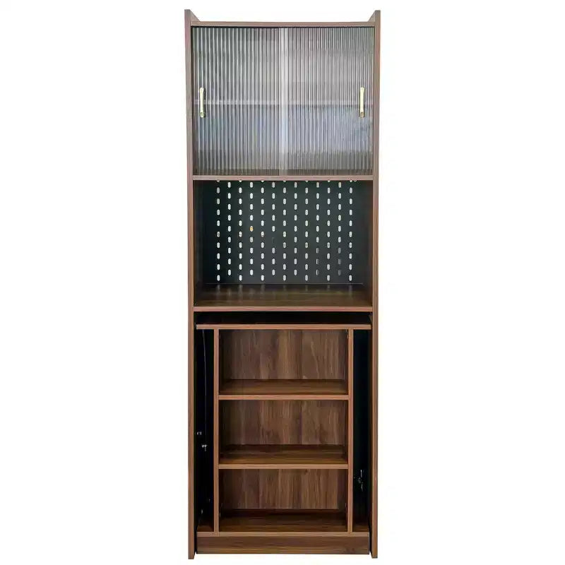 Mesa de estudo dobrável moderna GDFStudio Sinclair 36 de madeira com arrumação