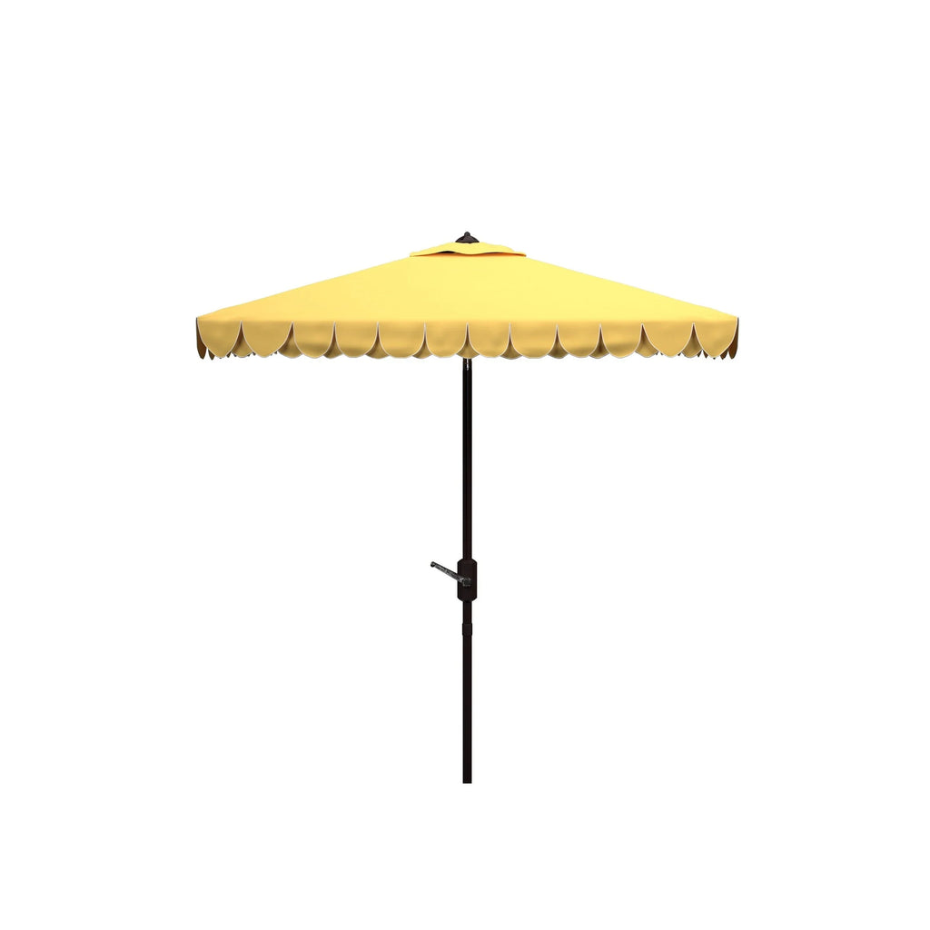 Parasol extérieur SAFAVIEH Kjerstin avec volant, 9 pieds, double toit