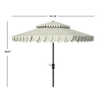 Parasol extérieur SAFAVIEH Kjerstin avec volant, 9 pieds, double toit