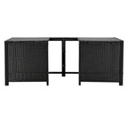 Spa-Umrandung, Spa-Gestell, viereckiges Outdoor-Lounge-Set aus Polyrattan