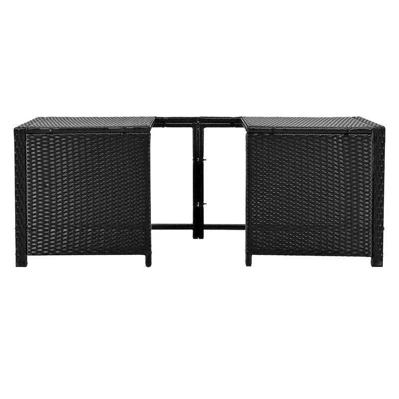 Spa-Umrandung, Spa-Gestell, viereckiges Outdoor-Lounge-Set aus Polyrattan