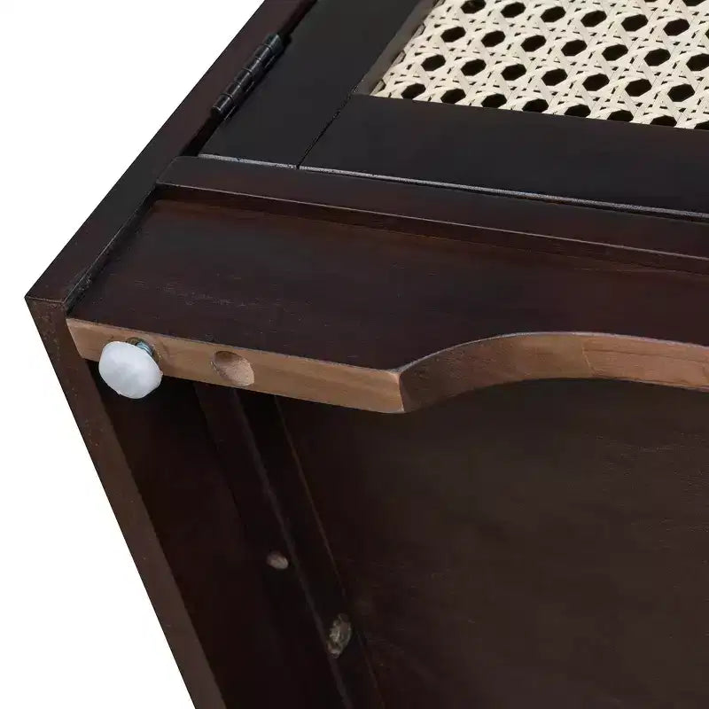 Whisen rustikale Aufbewahrungsbank aus Holz, Schuhbank für den Eingangsbereich mit abnehmbarem Kissen und verstellbaren Regalen