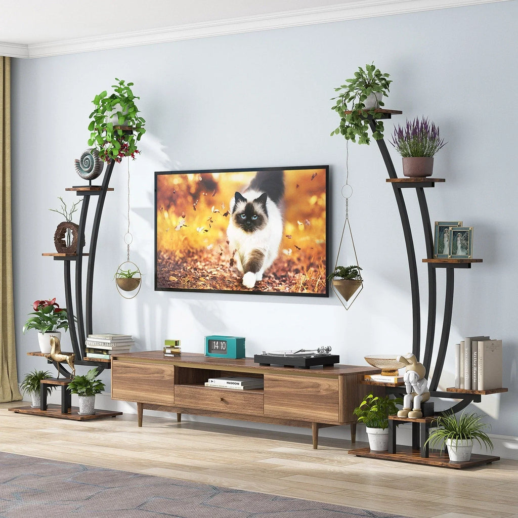 Zimmerpflanzenständer, 6-stöckiges Blumenregal für Haus und Garten – 2er-Set